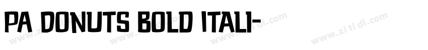 PA Donuts Bold Itali字体转换
